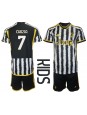 Juventus Federico Chiesa #7 Domácí dres pro děti 2023-24 Krátký Rukáv (+ trenýrky)